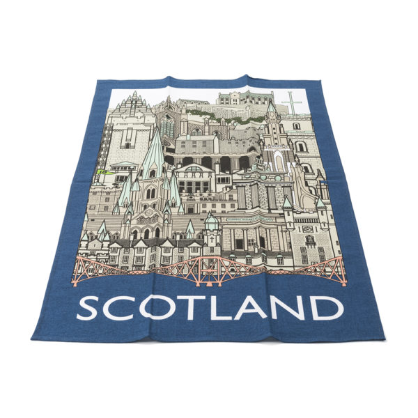 Back Scotland Landmark Tea Towel