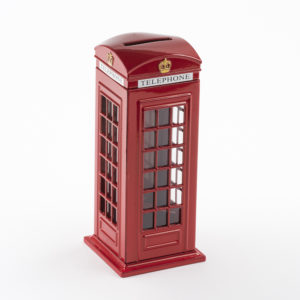 British Red Telephone Box Money Box