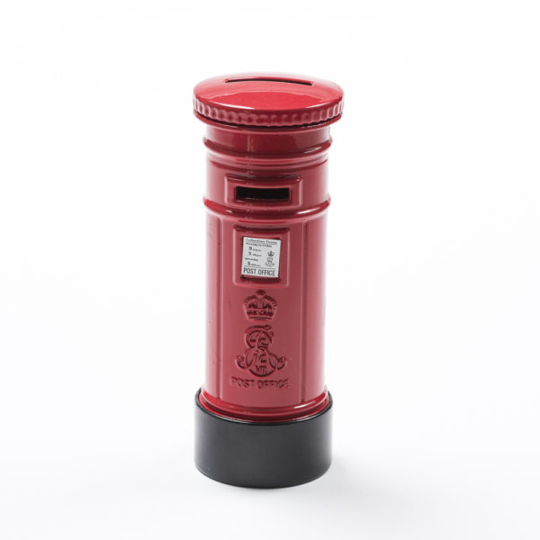 British Red Post Box Money Box